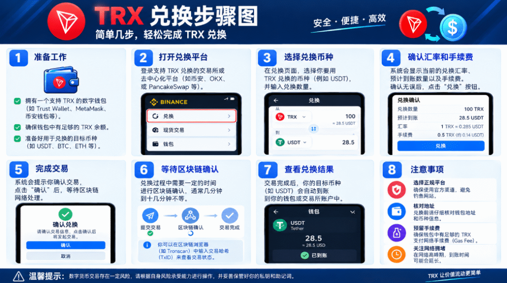 TRX兑换步骤